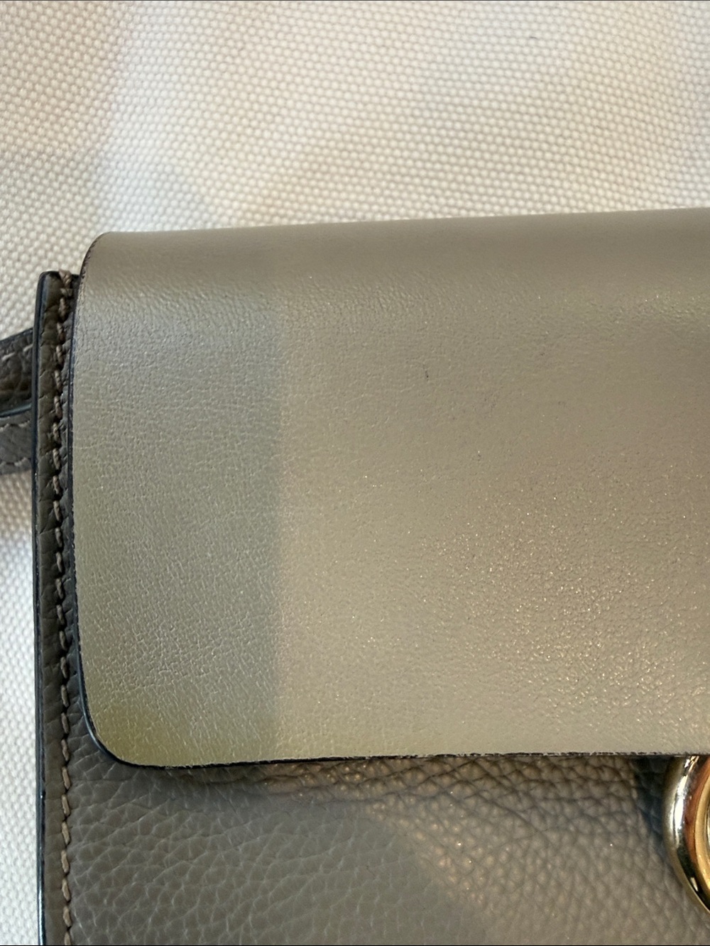 Chloe Gray Faye Leather Crossbody Bag - Picture 4 of 8